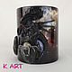 Ceramic mug decorated with handmade from polymer clay bunny. Mugs and cups. CatherineArtRu. My Livemaster. Фото №4