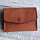 Small dark Brown leather wallet, Wallets, Orenburg,  Фото №1