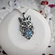 Silver Inari pendant with aquamarine. Pendants. Unusual Gemstone Jewelry. My Livemaster. Фото №4