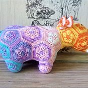 Куклы и игрушки handmade. Livemaster - original item Soft toys: Hippo knitted. Handmade.