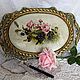 Serving tray wooden oval Rose and cherry. Trays. Happiness Gift Shop (kudreshova). Online shopping on My Livemaster.  Фото №2