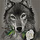 Order A set of embroidery beads 'WOLF AND ROSE'. Beaded embroidery from Laura. Livemaster. . Embroidery kits Фото №3