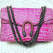 Сумки и аксессуары handmade. Livemaster - original item Crossbody bag made of genuine crocodile leather, in an exclusive color.. Handmade.