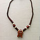 Wooden necklace "Gingerbread man". Necklace. art-o-bus. Online shopping on My Livemaster.  Фото №2