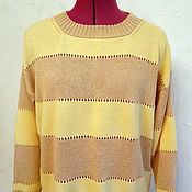 Pullover made of cotton and flax
