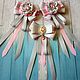 Pink and gray set to school on September 1 bows and tie brooch, Hairpins and elastic bands for hair, Belgorod,  Фото №1