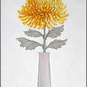 Картины и панно handmade. Livemaster - original item Oil painting *Chrysanthemum* 50*70 cm. Handmade.