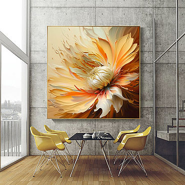 Настенный декор картина для интерьера в гостиную спальню Весенние цветы 51x34 см (784)