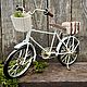 Bicycle for dolls white bicycle with basket - accessories for dolls, Doll furniture, Moscow,  Фото №1
