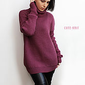Одежда handmade. Livemaster - original item Sweaters: Women`s Long Fuchsia sweater. Handmade.