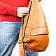 Кожаный рюкзак "Капля" рыжий. Рюкзаки. Кожинка. Ярмарка Мастеров.  Фото №4