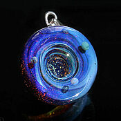 Украшения handmade. Livemaster - original item Pendant ball galaxy Space funnel. Lampwork Glass Universe Space. Handmade.