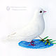 Dove of Peace / dove with olive branch bird felted wool, Felted Toy, Sochi,  Фото №1