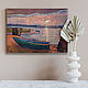  Boat. Landscape. Oil painting. Pictures. Maria Barkovskaya. Online shopping on My Livemaster.  Фото №2