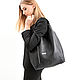 Black Bag Bag Leather Women's Bag String Bag, Sacks, Moscow,  Фото №1