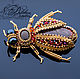 Cicada with ammolite. Brooches. N_Belokon_jewelry. My Livemaster. Фото №5