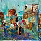 Painting of Batumi, mix media collage, acrylic, Pictures, Moscow,  Фото №1