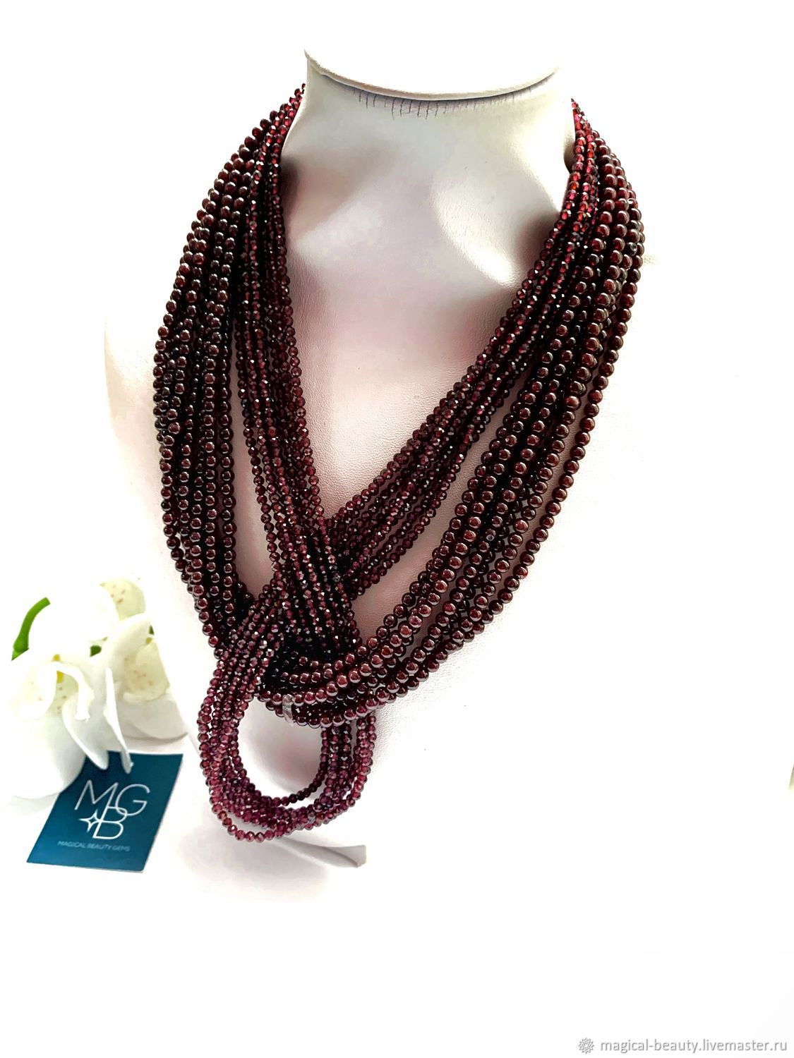 Garnet necklace, Necklace, Moscow,  Фото №1