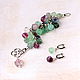 'Berry' bracelet and earrings fluorite. Berry gooseberry, Bead bracelet, Moscow,  Фото №1