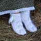 Down socks 'Autumn leaves' women's shortened, Socks, Urjupinsk,  Фото №1