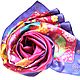Beautiful Womens scarf gift Buy gift Gift mom Burgundy silk scarf Women's scarf Batik scarf by batik to Gift teacher Gift woman Gift girl Owls Owlets Sowosky Scarf
