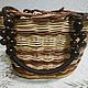 Bag - braided basket with wooden handles. Classic Bag. Elena Shitova - basket weaving. My Livemaster. Фото №6