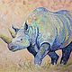 The picture with the rhinoceros oil on canvas. Pictures. Multicolor Gallery. Online shopping on My Livemaster.  Фото №2