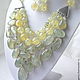 Order Necklace 3 strands and earrings - Grape prehnite beads. Dorida's Gems (Dorida-s-gems). Livemaster. . Necklace Фото №3