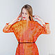 Dress felted ' Orange'. Dresses. Elena Panasik (voilok-v-temy). Online shopping on My Livemaster.  Фото №2