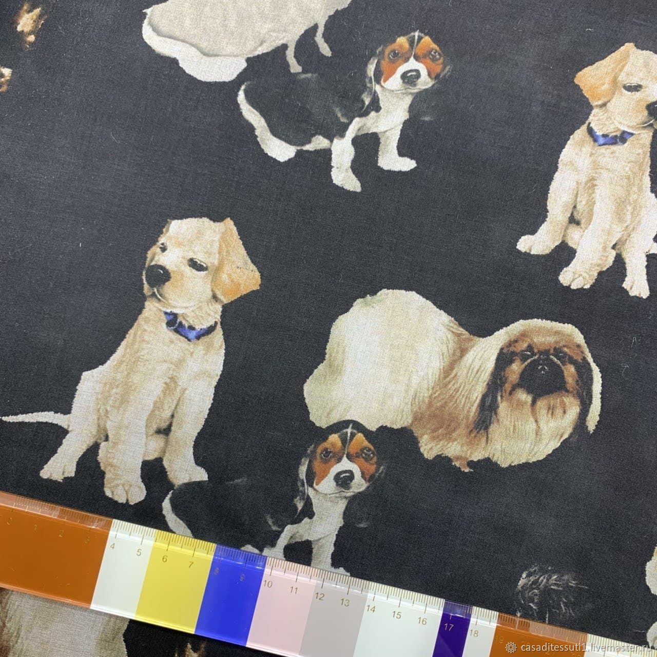 Шелк натуральный 100% шифон прозрачный с принтом собаки в интернет ...