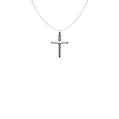 Украшения handmade. Livemaster - original item Small Cross pendant on a fishing line, 925 silver. Handmade.