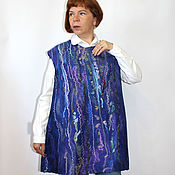 Одежда handmade. Livemaster - original item The vest is felted Cascade. large size. Handmade.