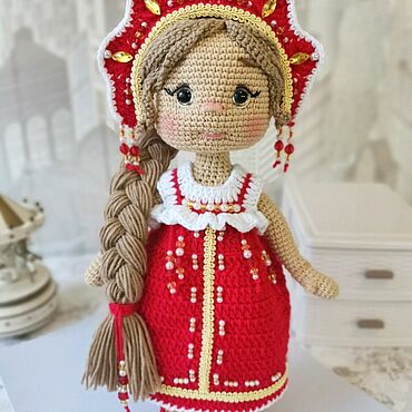 Кукла вязаная в народном костюме, кукла Василиса. . Куклы и игрушки ручной работы - Ярмарка Мастеров Куклы и игрушки ручной работы. Ярмарка Мастеров - ручная работа Кукла вязаная в народном костюме, кукла Василиса. Handmade.