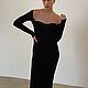 Knitted dress Shape bandage black. Dresses. cashmerestory. Online shopping on My Livemaster.  Фото №2