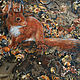 Painting with a squirrel. Mixed media graphics, Pictures, Magnitogorsk,  Фото №1