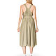 Linen sundress Russian kosoklinny traditional MIDI khaki color. Sundresses. ivavavilonskaya. My Livemaster. Фото №6