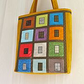 Сумки и аксессуары handmade. Livemaster - original item Shopper Hundertwasser`s house, women`s large bright bag, 251. Handmade.