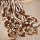 Hair for dolls (Golden-brown, washed, combed, hand-dyed) Curls Curls for Curls for dolls, dolls to buy Hair for dolls, buy Handmade Fair Masters Puppenhaar
