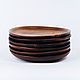 Set of wooden plates made of Siberian Cedar 250 mm TN52. Dinnerware Sets. ART OF SIBERIA. Online shopping on My Livemaster.  Фото №2