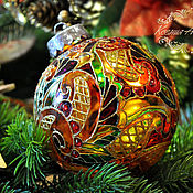 Сувениры и подарки handmade. Livemaster - original item Ball with stained glass painting. Handmade.