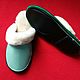 Pearl leather Slippers with fur. Slippers. Warm gift. Online shopping on My Livemaster.  Фото №2