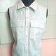 Women's sleeveless Shirt Sacna. Blouses. ERIO SHOP. Online shopping on My Livemaster.  Фото №2