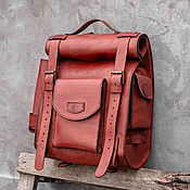 Сумки и аксессуары handmade. Livemaster - original item Leather backpack hiking, men`s leather backpack. Handmade.