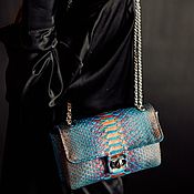 Сумки и аксессуары handmade. Livemaster - original item Leather women`s bag made of python leather. Handmade.