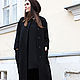 R00035
Пальто черное пальто букле шерстяное пальто на осень стильное пальто из шерсти длинное пальто демисезонное пальто осеннее пальто свободное пальто черное букле пальто в пол теплое пальто