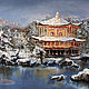 Oil painting picture frame PAGODA IN the MOUNTAINS. Pictures. pictures & decor of TanyaSeptember. My Livemaster. Фото №4