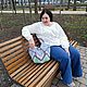 Яркая сумка ручной работы вязаная из полиэфирного шнура  с кожа. Сумка-шоппер. Пряжа & Стиль (galina-vyazhet). Ярмарка Мастеров.  Фото №6