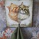 Hanger-housekeeper ' Cat love'. Interior elements. beautifulcrafts. Online shopping on My Livemaster.  Фото №2