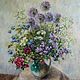 Bouquet with rosehip flower. Large oil painting on canvas, Pictures, Moscow,  Фото №1