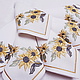 Napkins with embroidery `Sunflowers` inspired by Japanese dinner service. ` Sulkin house` embroidery workshop
